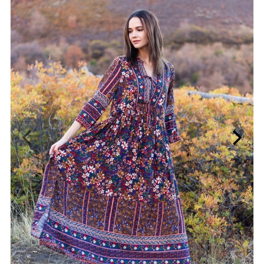 floral boho maxi dress